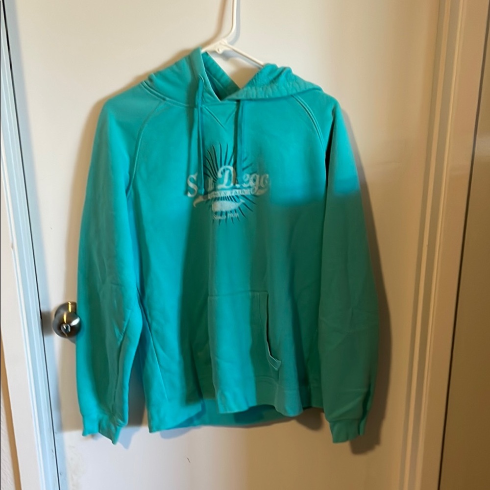 Teal Hoodie with San Diego Print